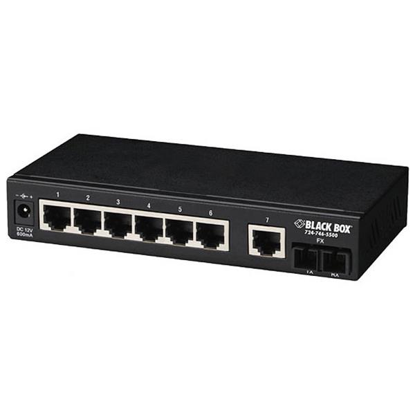 LB8418A-US Black Box Palm-Sized 8-Ports 10/100 RJ-45 SC Ethernet Switch (Refurbished)