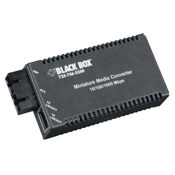 LGC120A-R2 Black Box MultiPower Miniature Media Converter 10-/100-/1000-Mbps Copper