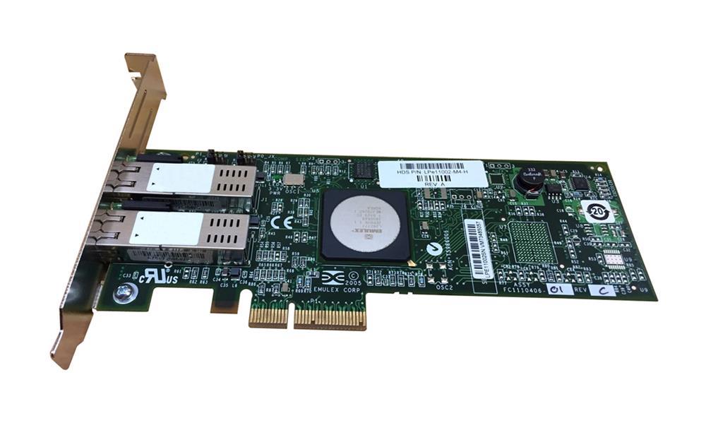 LPE11002-BRCK-LP Emulex LightPulse Dual-Ports LC 4Gbps Fibre Channel PCI Express x4 Low Profile Host Bus Network Adapter