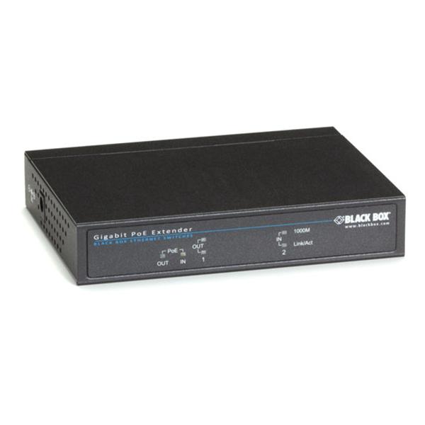 LPR1101 Black Box Gigabit PoE Repeater 1x PD In and 1x PoE Out