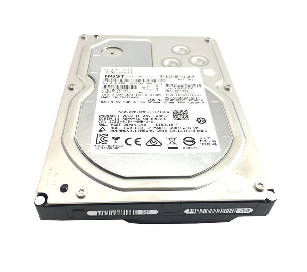 M102647 NetApp 2TB 7200RPM SAS 12Gbps 3.5-inch Internal Hard Drive (10-Pack)