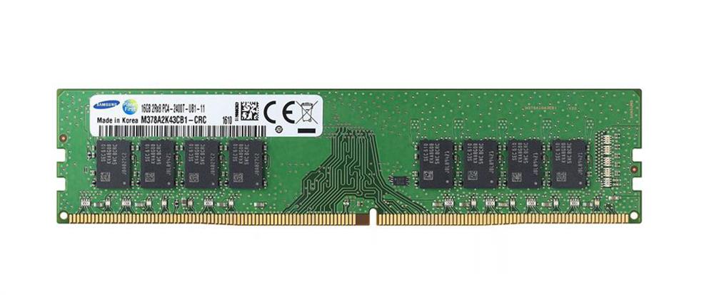 M378A2K43CB1-CRC Samsung 16GB PC4-19200 DDR4-2400MHz non-ECC Unbuffered CL17 288-Pin DIMM 1.2V Dual Rank Memory Module
