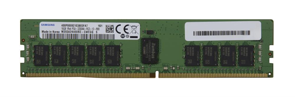 M393A2K40DB3-CWEGQ Samsung 16GB PC4-25600 DDR4-3200MHz Registered ECC CL22 288-Pin DIMM 1.2V Single Rank Memory Module