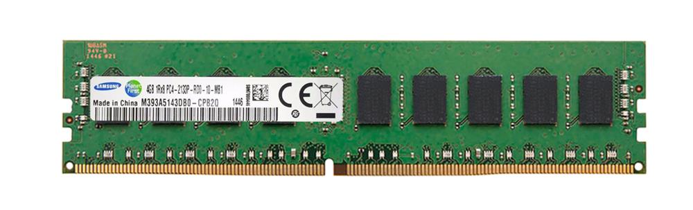 M393A5143DB0-CPB Samsung 4GB PC4-17000 DDR4-2133MHz Registered ECC CL15 288-Pin DIMM 1.2V Single Rank Memory Module