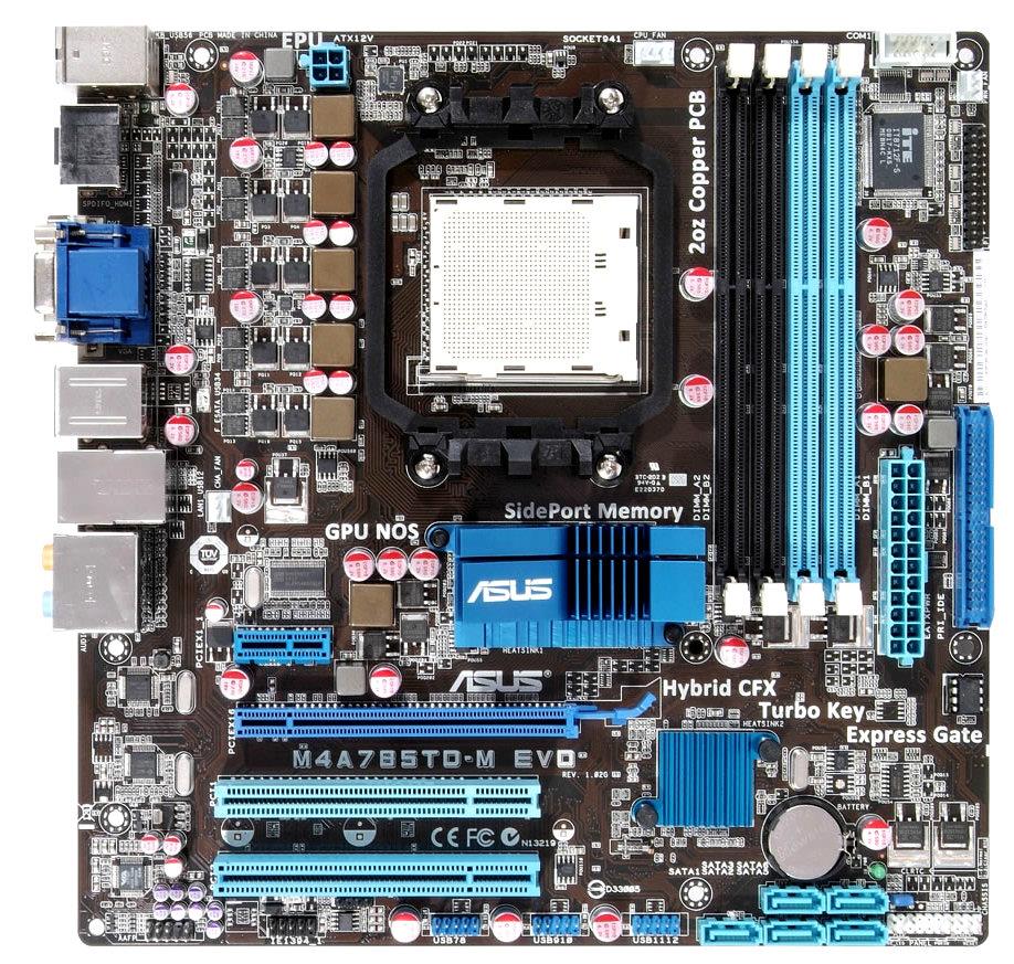 M4A785TDM ASUS M4A785TD-M EVO Socket AM3 AMD 785G/SB710 Chipset micro-ATX Motherboard (Refurbished)