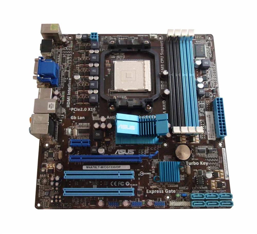 M4A78LT-M/CG1330/DP ASUS Socket AM3 AMD 760G + SB710 Chipset AMD Phenom II/ AMD Athlon II/ AMD Sempron 100 Series Processors Support DDR3 4x DIMM 6x SATA 3.0Gb/s Micro-ATX Motherboard (Refurbished)