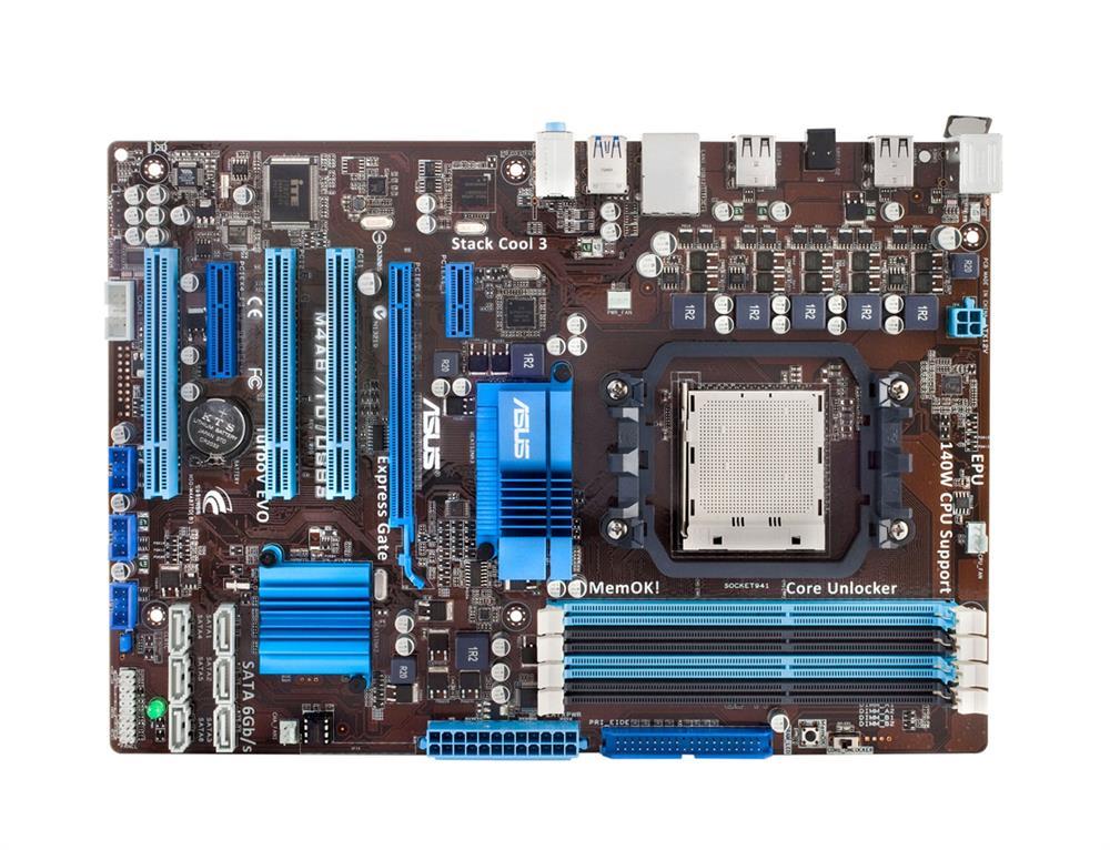 M4A87TD/USB3 ASUS Socket AM3 AMD 870 + SB850 Chipset AMD Phenom II/ Athlon II/ Sempron 100 Series Processors Support DDR3 4x DIMM 6x SATA 6.0Gb/s ATX Motherboard (Refurbished)