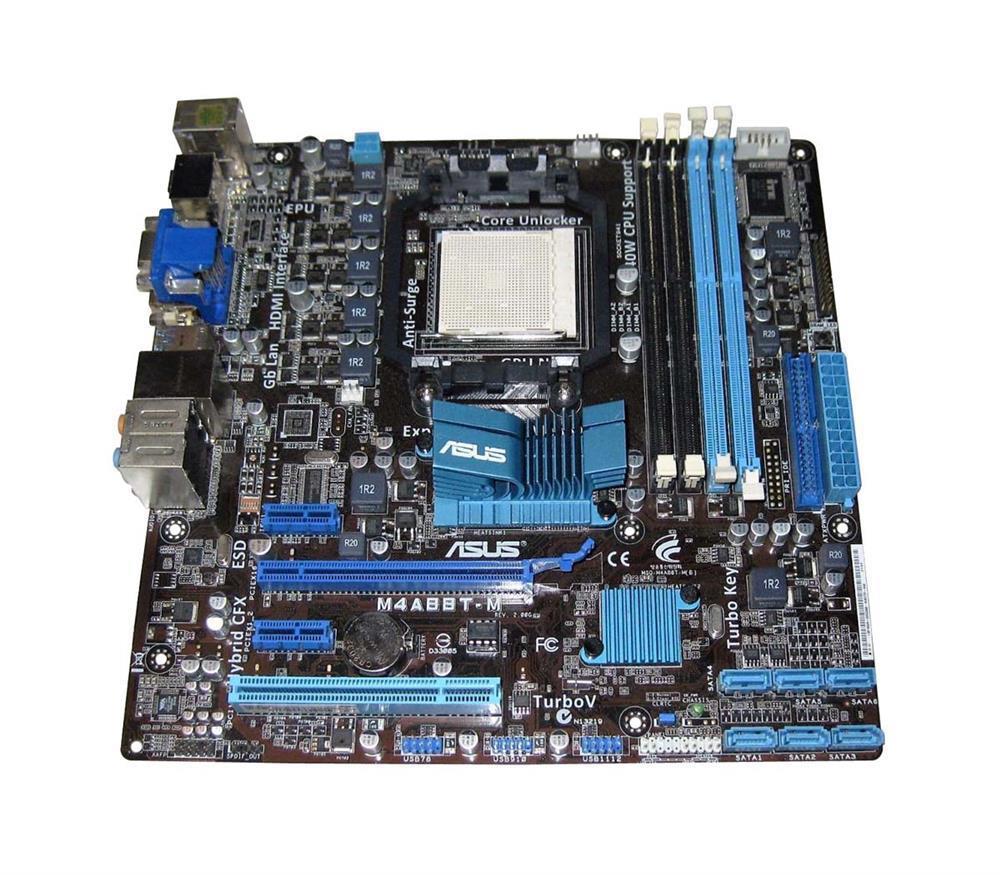 M4A88T-D ASUS Socket AM3 AMD 880G + SB710 Chipset AMD Phenom II/ AMD Athlon II/ AMD Sempron 100 Series Processors Support DDR3 4x DIMM 6x SATA 3.0Gb/s Micro ATX Motherboard (Refurbished)