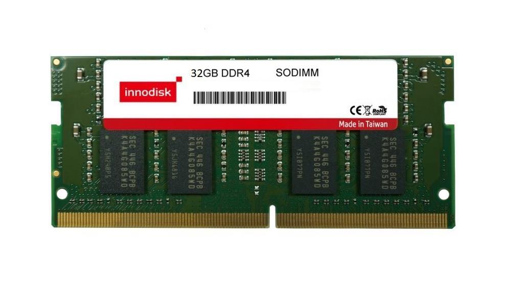 M4D0-BGS2QCIK Innodisk 32GB PC4-21300 DDR4-2666MHz ECC Unbuffered CL19 260-Pin SoDimm 1.2V Dual Rank Memory Module