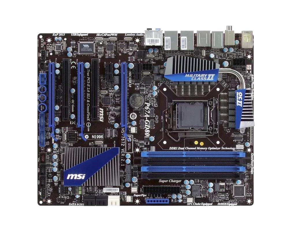 M4L-80077376 MSI P67A-GD80 Motherboard