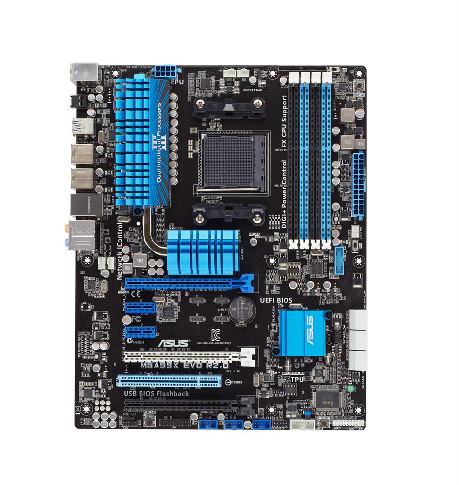 M5A99X-E R2.0 ASUS AMD 990X Chipset Socket AM3+ SLI/Xfire 1394 ATX Motherboard (Refurbished)