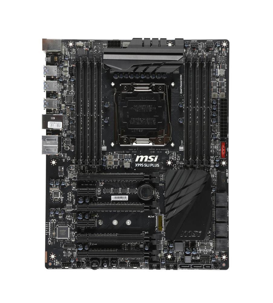 M6910245 MSI X99S SLI PLUS Socket LGA 2011-3 Intel X99 Chipset Core i7 Extreme Edition Processors Support DDR4 8x DIMM 1x SATA 6.0Gb/s ATX Motherboard (Refurbished)