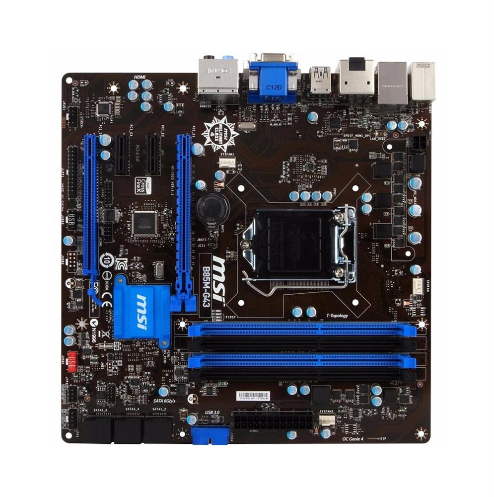 M697185 MSI Intel Core i5-4570 Processor and B85m-g43 Intel B85 Motherboard (Refurbished)