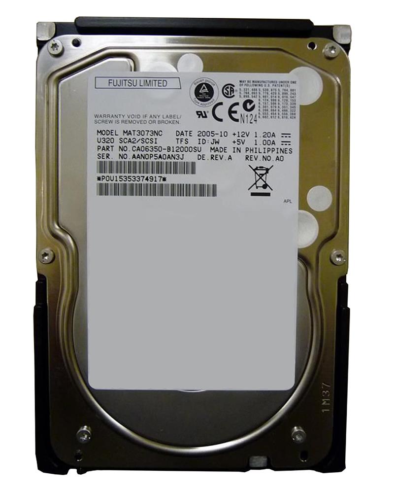 MAT3073NC Fujitsu Enterprise 73.5GB 10000RPM Ultra-320 SCSI 80-Pin 8MB Cache 3.5-inch Internal Hard Drive