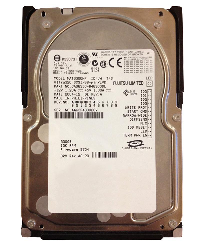 MAT3300NP Fujitsu Enterprise 300GB 10000RPM Ultra-320 SCSI 68-Pin 8MB Cache 3.5-inch Internal Hard Drive