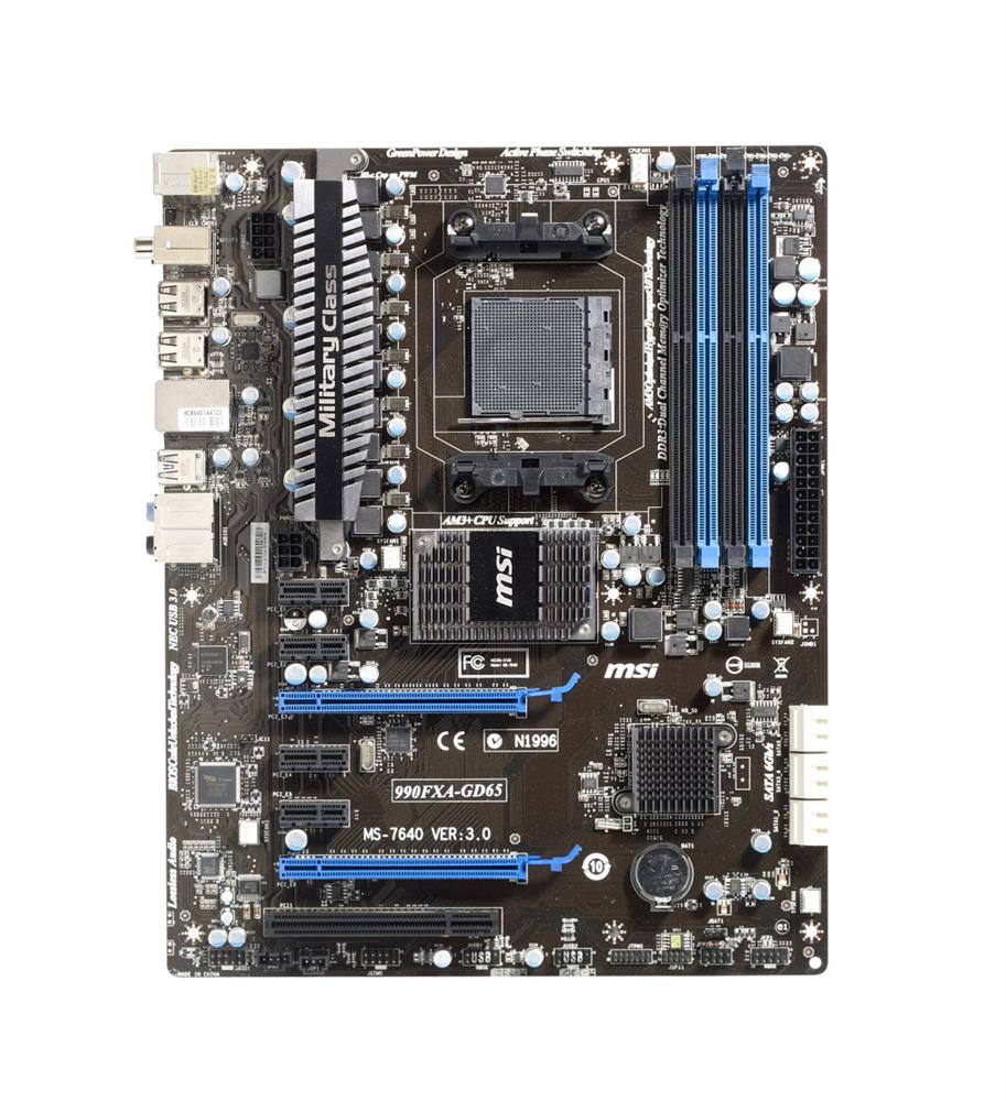 MB-990GD65 MSI 990FXA-GD65V2 AMD 990FX+SB950 Chipset Socket AM3+ ATX Motherboard (Refurbished)
