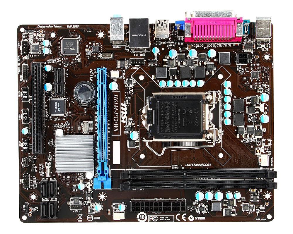 MB-H61-P32 MSI H61M-P32-W8 Socket LGA 1155 Intel H61 Express Chipset Core i7 / i5 / i3 / Pentium / Celeron / Xeon Processors Support DDR3 2x DIMM 4x SATA 3.0Gb/s Micro-ATX Motherboard (Refurbished)