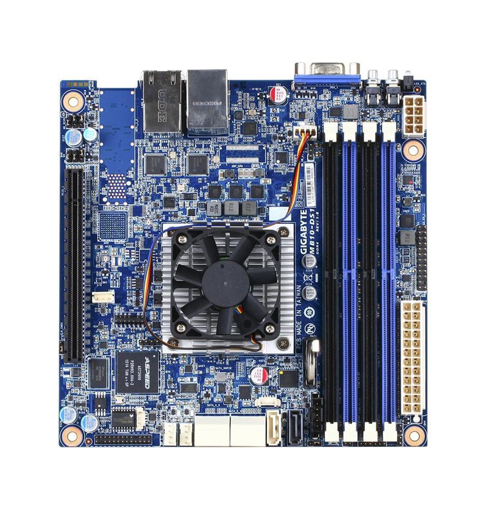MB10-DS1(rev.1.0) Gigabyte Socket BGA 1667 Xeon D-1520 Processors Support DDR4 4x DIMM 6x SATA 6.0Gb/s Mini-ITX Server Motherboard (Refurbished)
