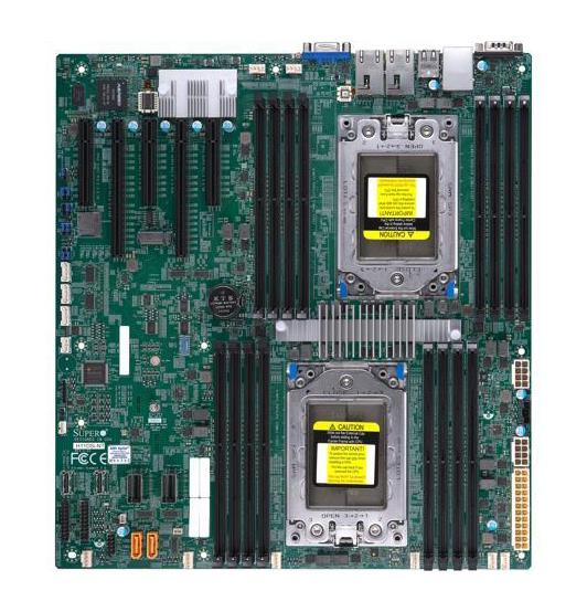 MBD-H11DSI-NT SuperMicro H11DSI-NT Socket SP3 System On Chipset AMD EPYC 7001/7002 Series Processors Support DDR4 16x DIMM 10x SATA3 6.0Gb/s E-ATX Server Motherboard (Refurbished)