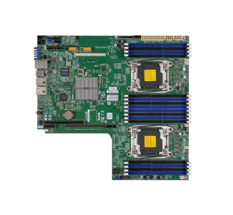 MBD-X10DDW-I-O SuperMicro X10DDW-I Dual Socket R3 LGA 2011 Xeon E5-2600 v4 / v3 Intel C612 Chipset DDR4 16 x DIMM 10 x SATA 6Gbps Proprietary WIO Server Motherboard (Refurbished)