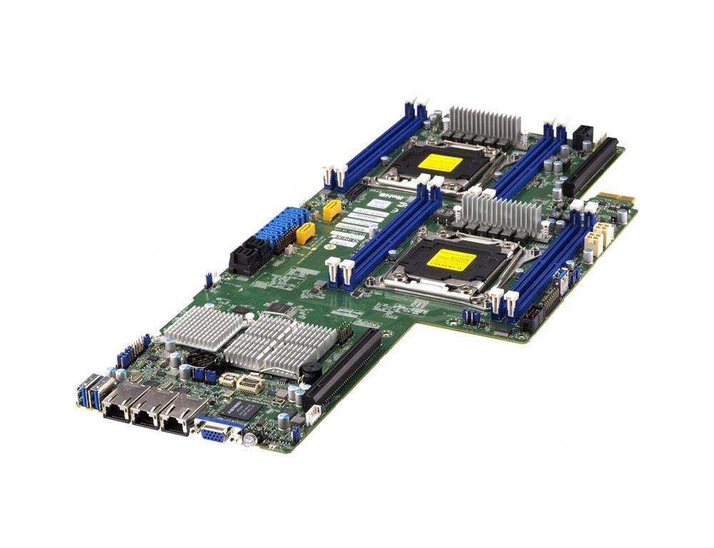 MBD-X10DRFF-C-B SuperMicro X10DRFF-C Dual Socket LGA 2011 Intel C612 Chipset Xeon E5-2600 v4/v3 Processors Support DDR4 8x DIMM 10x SATA3 6.0Gb/s Proprietary Server Motherboard (Refurbished)
