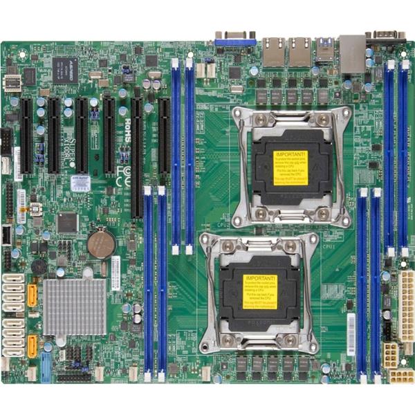 MBD-X10DRH-iT-O SuperMicro X10DRH-iT Dual Socket R3 LGA 2011 Xeon E5-2600 v4 / v3 Intel C612 Chipset DDR4 16 x DIMM 10 x SATA 6Gbps E-ATX Server Motherboard (Refurbished)