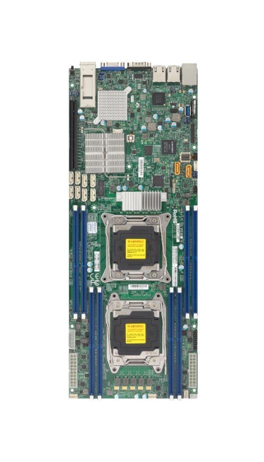 MBD-X10DRT-LIBQ SuperMicro X10DRT-LIBQ Dual Socket LGA 2011 Intel C612 Chipset Xeon E5-2600 v4/v3 Processors Support DDR4 8x DIMM 10x SATA3 6.0Gb/s Proprietary Twin Server Motherboard (Refurbished)