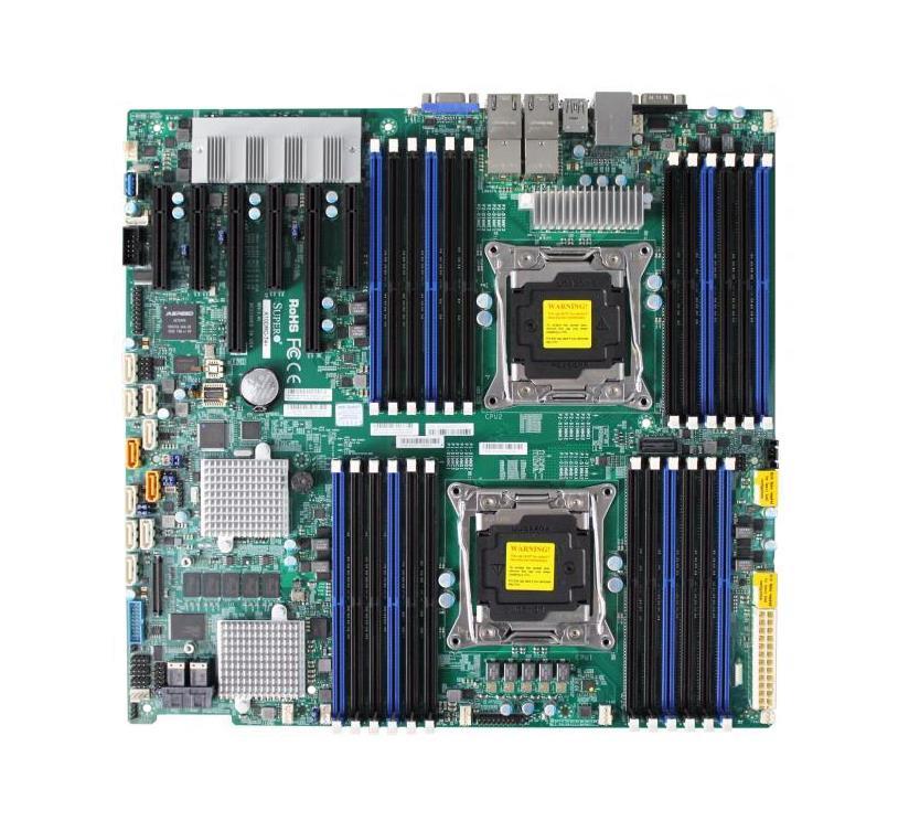 MBD-X10DRi-T4+ SuperMicro X10DRi-T4+ Dual Socket LGA 2011 Intel C612 Chipset Xeon E5-2600 v4/v3 Processors Support DDR4 24x DIMM 10x SATA3 6.0Gb/s Enhanced Extended-ATX Server Motherboard (Refurbished)