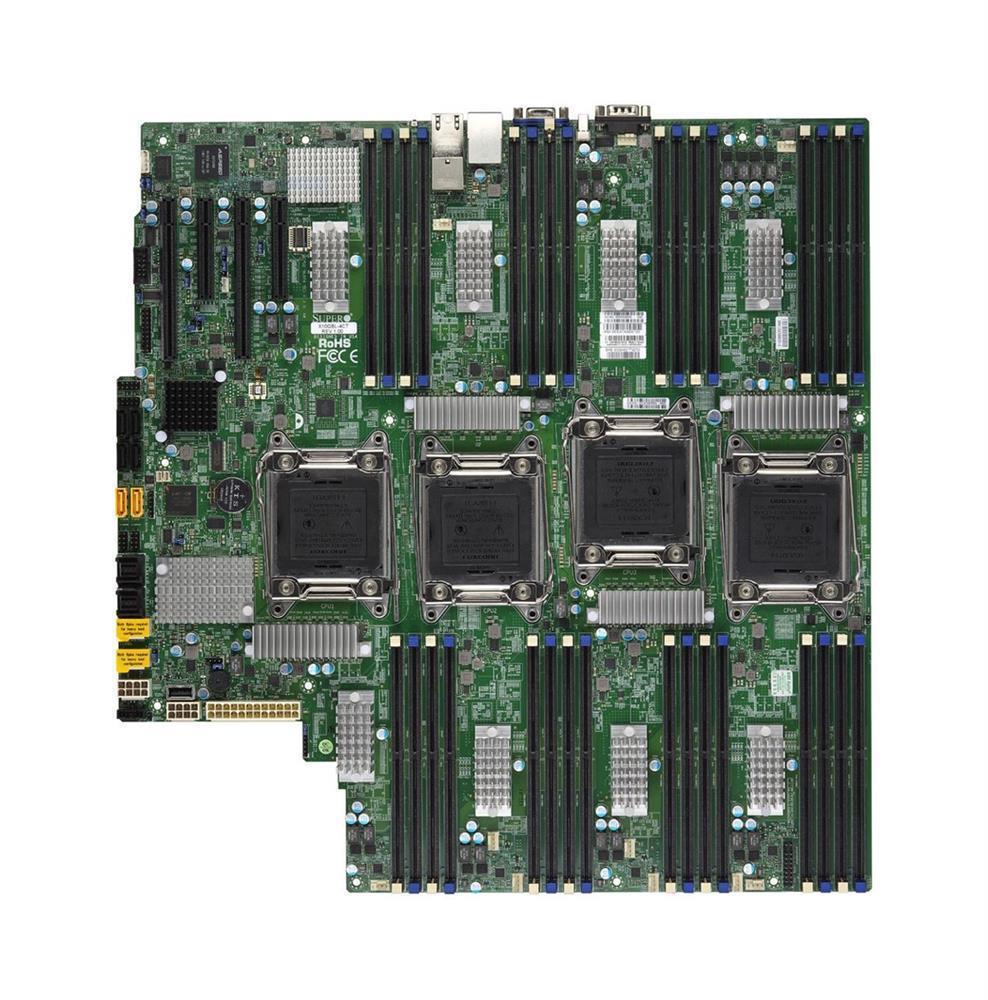 MBD-X10QBL-4CT SuperMicro X10QBL-4CT Quad Socket R1 LGA 2011 Xeon Processor E7-4800 v4/v3 E7-8800 v4/v3 Processors Support DDR4 32x DIMM 2x SATA3 6.0Gb/s Proprietary Server Motherboard (Refurbished)
