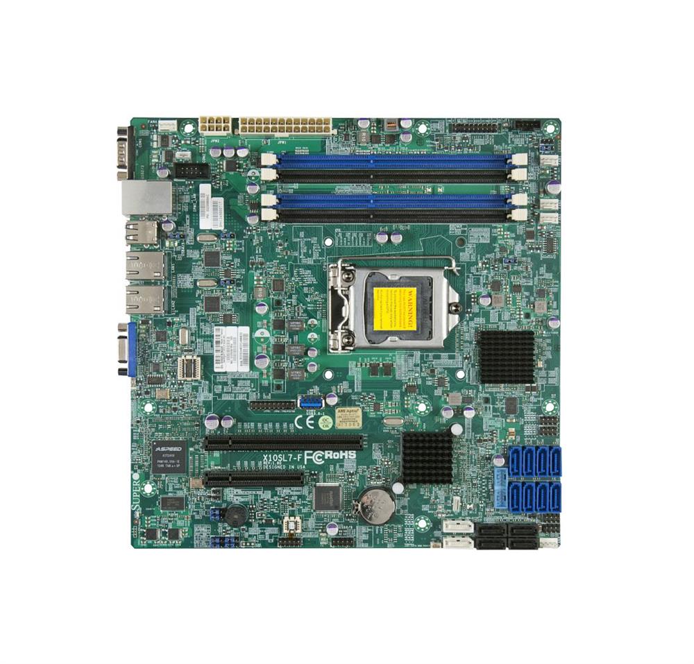 MBD-X10SL7-F SuperMicro Intel C222 Express PCH Xeon E3-1200 v3/ 4th Gen Core i3/ Pentium/ Celeron Processors Support Single socket H3 LGA-1150 micro-ATX Server Motherboard (Refurbished)