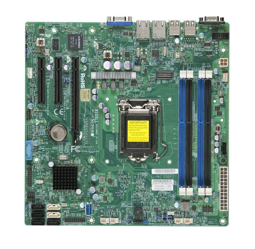MBD-X10SLL+-F SuperMicro Intel C222 Express PCH Xeon E3-1200 v3/ 4th Gen Core i3/ Pentium/ Celeron Processors Support Single socket H3 LGA-1150 micro-ATX Server Motherboard (Refurbished)