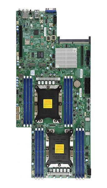 MBD-X11DPFF-SNR SuperMicro X11DPFF-SNR Dual Socket LGA 3647 Intel C621 Chipset Intel Xeon Scalable processors Support DDR4 12x DIMM 12x SATA3 6.0Gb/s Proprietary FatTwin Server Motherboard (Refurbished)