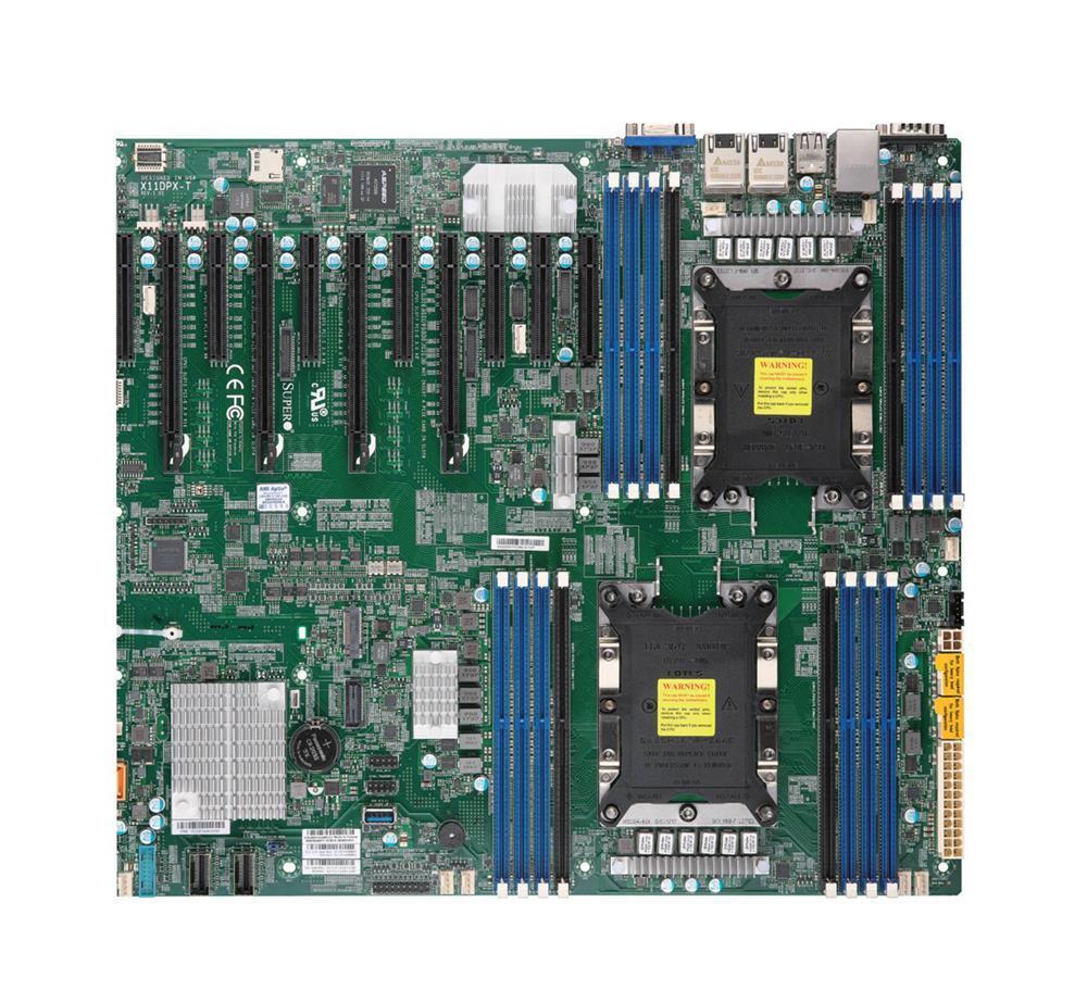 MBD-X11DPX-T-B SuperMicro X11DPX-T Socket LGA 3647 Intel C621 Chipset Intel Xeon Scalable Processors Support DDR4 16x DIMM 10x SATA3 6.0Gb/s Proprietary Motherboard (New) (Refurbished)
