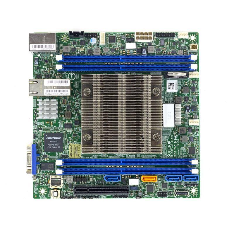 MBD-X11SDV-12C-TLN2F SuperMicro System On Chipset Intel Xeon D2166NT Processors Support DDR4 4x DIMM 8x SATA3 6.0Gb/s Mini-ITX Server Motherboard (Refurbished)