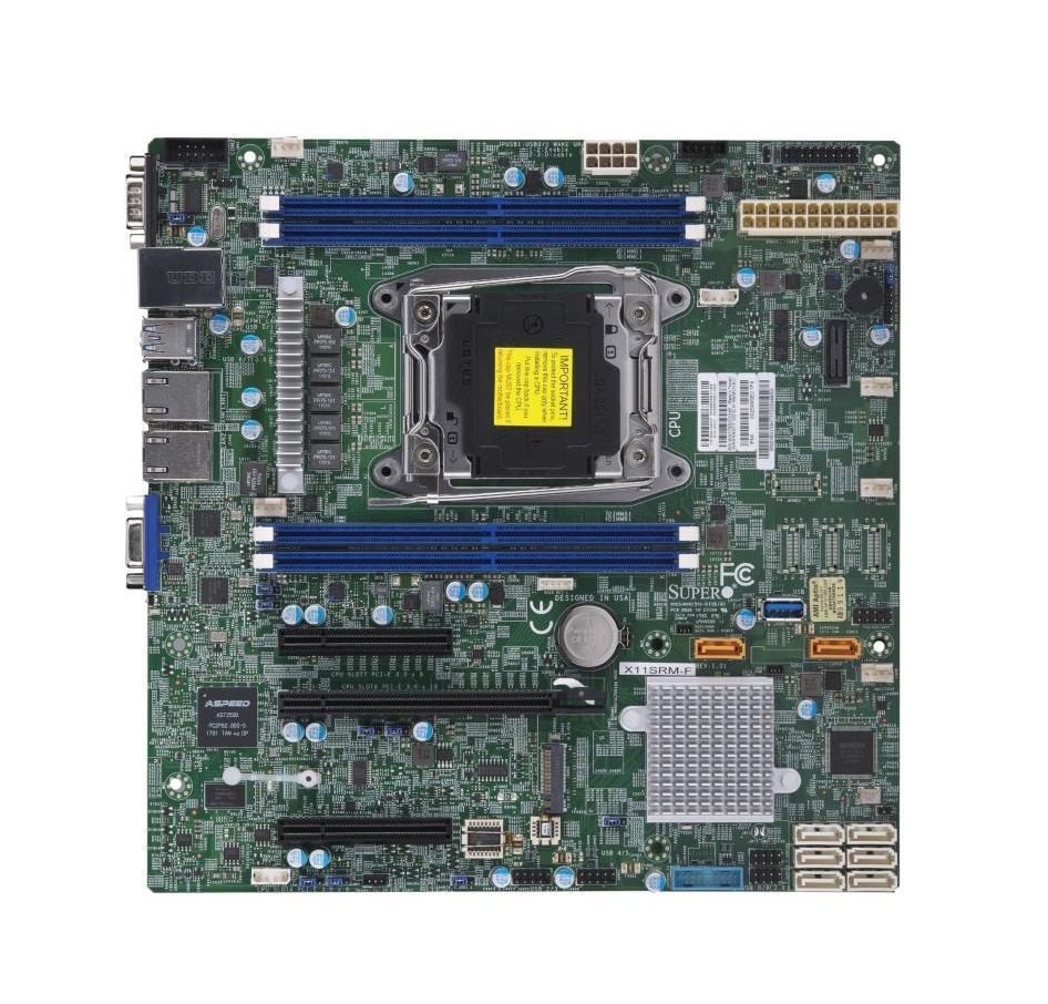 MBD-X11SRM-F SuperMicro X11SRM-F Socket LGA 2066 Intel C422 Chipset Intel Xeon Processors Support DDR4 4x DIMM 8x SATA3 6.0Gb/s Micro-ATX Server Motherboard (Refurbished)