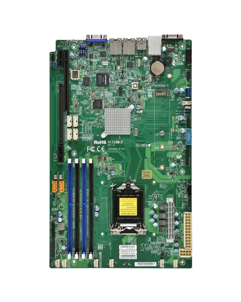 MBD-X11SSW-F-O SuperMicro X11SSW-F Socket H4 LGA 1151 Xeon E3-1200 v5 / v6 Intel C236 Chipset DDR4 4 x DIMM 6 x SATA 6Gbps Proprietary Server Motherboard (Refurbished)