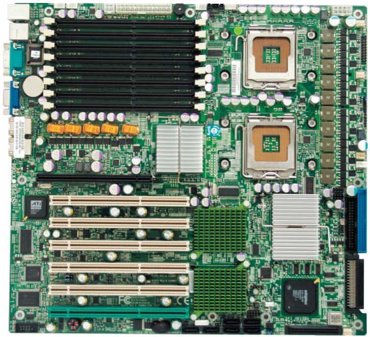 MBD-X7DBE+-O SuperMicro X7DBE+ Dual Socket LGA 771 Intel 5000P Chipset Quad & Dual Core Xeon Processors Support DDR2 16x DIMM 6x SATA 3.0Gb/s Enhanced Extended ATX Server Motherboard (Refurbished)