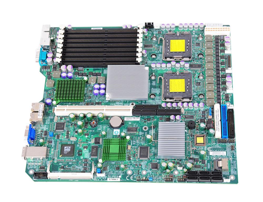 MBD-X7DBR-3-B SuperMicro X7DBR-3 Dual Socket LGA 771 Intel 5000P Chipset Intel Quad & Dual Core Intel Xeon Processors Support DDR2 8x DIMM 6x SATA 3.0Gb/s Extended-ATX Server Motherboard (Refurbished)
