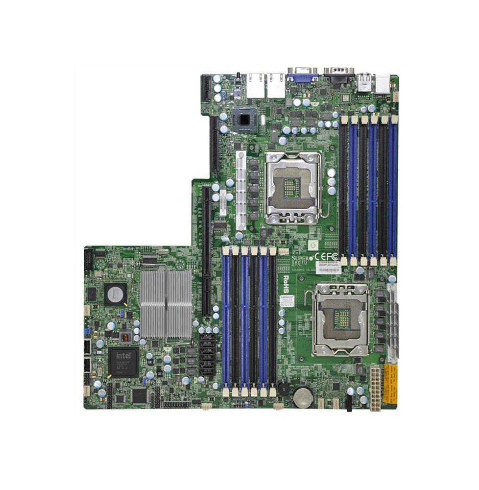 MBD-X8DTU SuperMicro X8DTU Dual Socket LGA 1366 Intel 5520 Chipset Xeon 5600/5500 Series Processors Support DDR3 12x DIMM 6x SATA2 3.0Gb/s Proprietary Server Motherboard (Refurbished)