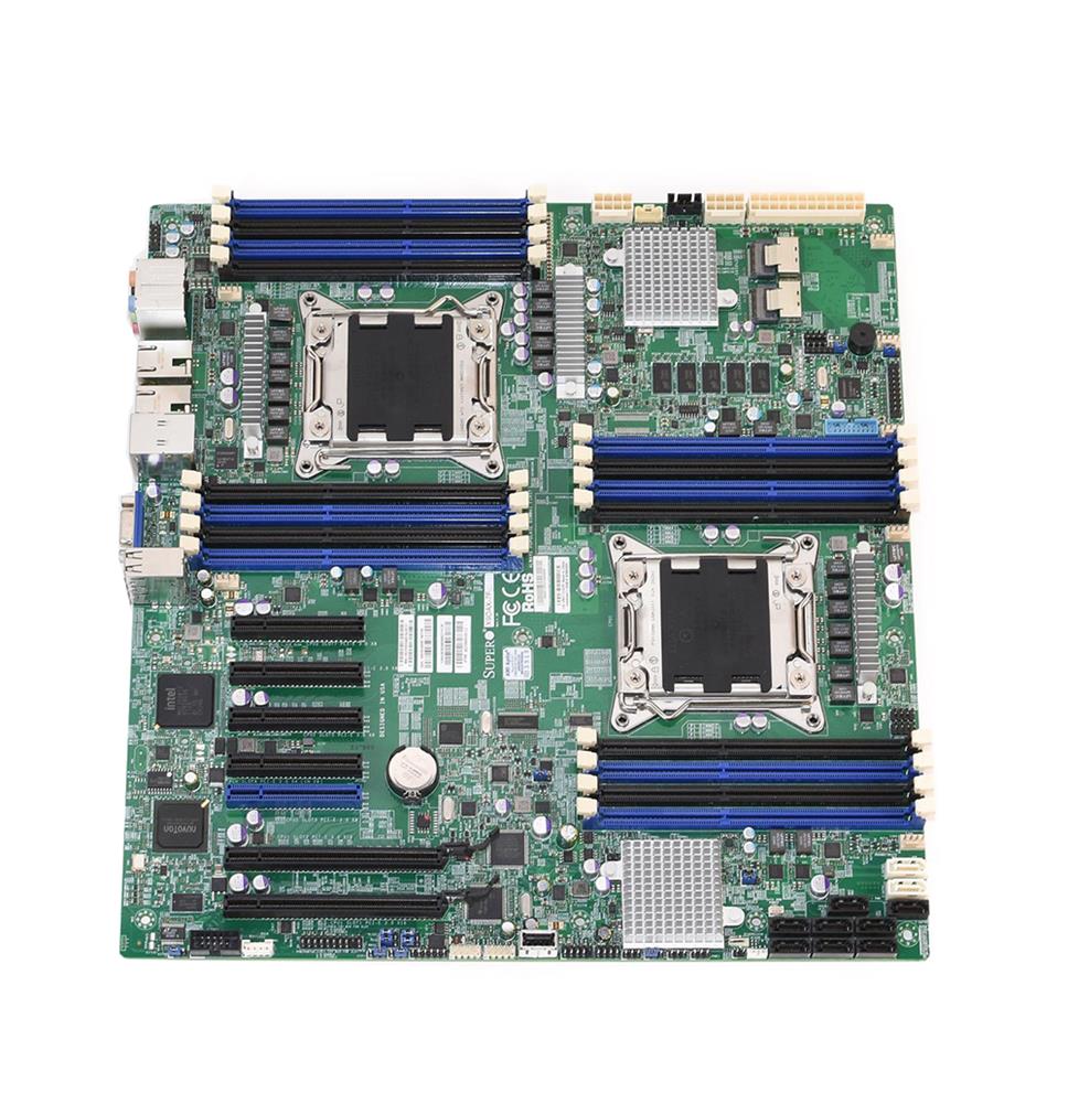 MBD-X9DAX-7F-B SuperMicro X9DAX-7F Dual Socket LGA 2011 Intel C602 Chipset Intel Xeon E5-2600/E5-2600 v2 Processors Support DDR3 16x DIMM 8x SATA2 3.0Gb/s Enhanced Extended ATX Server Motherboard (Refurbished)
