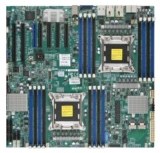 MBD-X9DAX-7TF-B SuperMicro X9DAX-7TF Dual Socket LGA 2011 Intel C602 Chipset Intel E5-2600/E5-2600 v2 Processors Support DDR3 16x DIMM 2x SATA3 6.0Gb/s Enhanced Extended-ATX Server Motherboard (Refurbished)