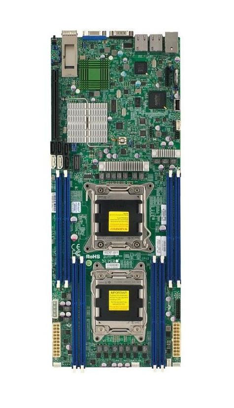 MBD-X9DRT-IBQF SuperMicro X9DRT-IBQF Dual Socket LGA 2011 Intel C602J Chipset Intel Xeon E5-2600/E5-2600 v2 Processors Support DDR3 8x DIMM 4x SATA2 3.0Gb/s Proprietary Server Motherboard (Refurbished)