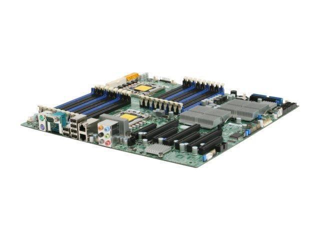 MBDX8DAHLRB SuperMicro X8DAH+-LR Dual Socket LGA 1366 Intel 5520 Chipset Xeon 5600/5500 Series Processors Support DDR3 18x DIMM 6x SATA2 3.0Gb/s Enhanced Extended-ATX Server Motherboard (Refurbished)
