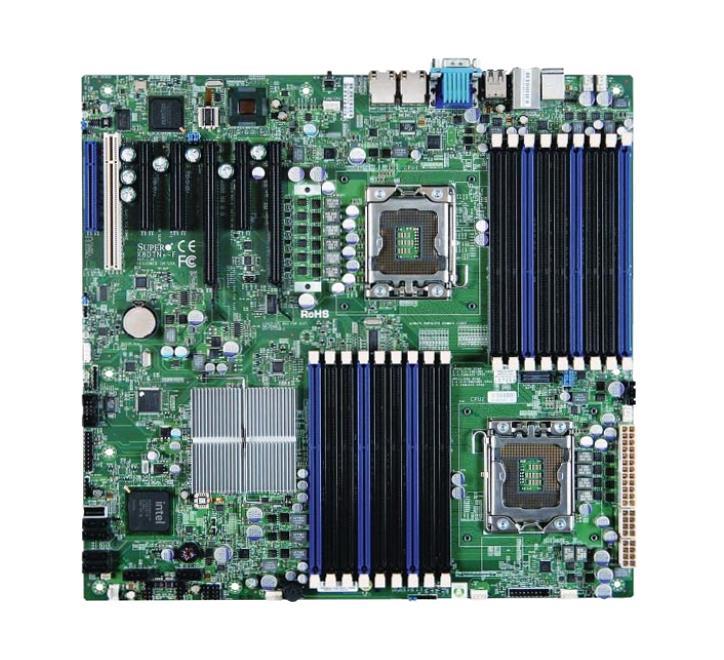 MBDX8DTNO SuperMicro X8DTN+ Dual Socket LGA 1366 Intel 5520 Chipset Intel Xeon 5600/5500 Series Processors Support DDR3 18x DIMM 6x SATA2 3.0Gb/s Enhanced Extended ATX Server Motherboard (Refurbished)