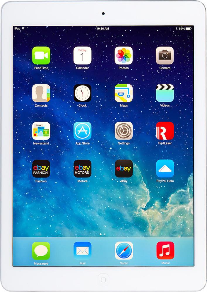 MD789LL/A Apple iPad Air 32 GB Tablet - 9.7" - In-plane Switching (IPS) Technology, Retina Display - Wireless LAN - Apple A7 Dual-core (2 Core) 1.30 GHz - Silver (Refurbished)