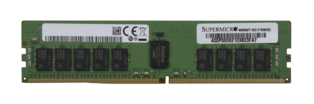 MEM-DR416L-SL01-ER32 SuperMicro 16GB PC4-25600 DDR4-3200MHz Registered ECC CL22 288-Pin DIMM 1.2V Single Rank Memory Module