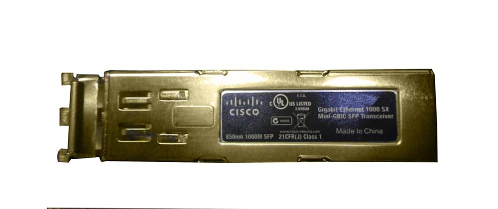 MGBSX1-A1 Cisco Linksys 1Gbps 1000Base-SX Multi-mode Fiber 550m 850nm Duplex LC Connector SFP (mini-GBIC) Transceiver Module