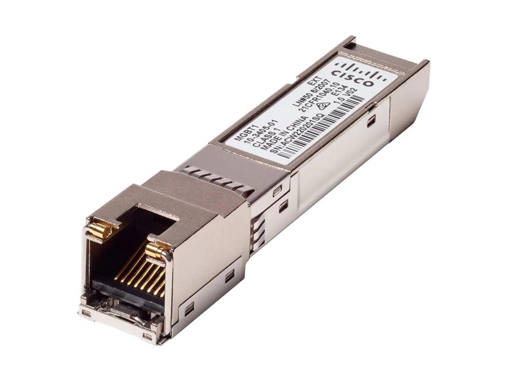 MGBT1-A1 Cisco 1Gbps 1000Base-T Copper 100m RJ-45 Connector SFP (mini-GBIC) Transceiver Module