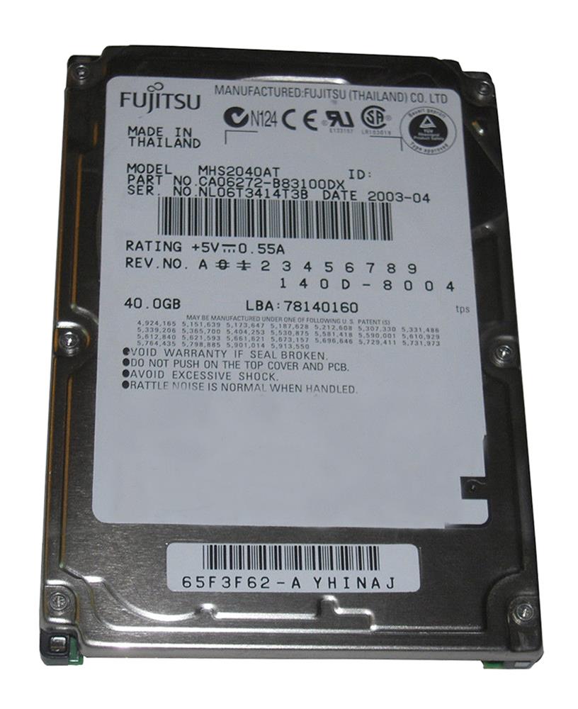 MHS2040AT Fujitsu Mobile 40GB 4200RPM ATA-100 2MB Cache 2.5-inch Internal Hard Drive