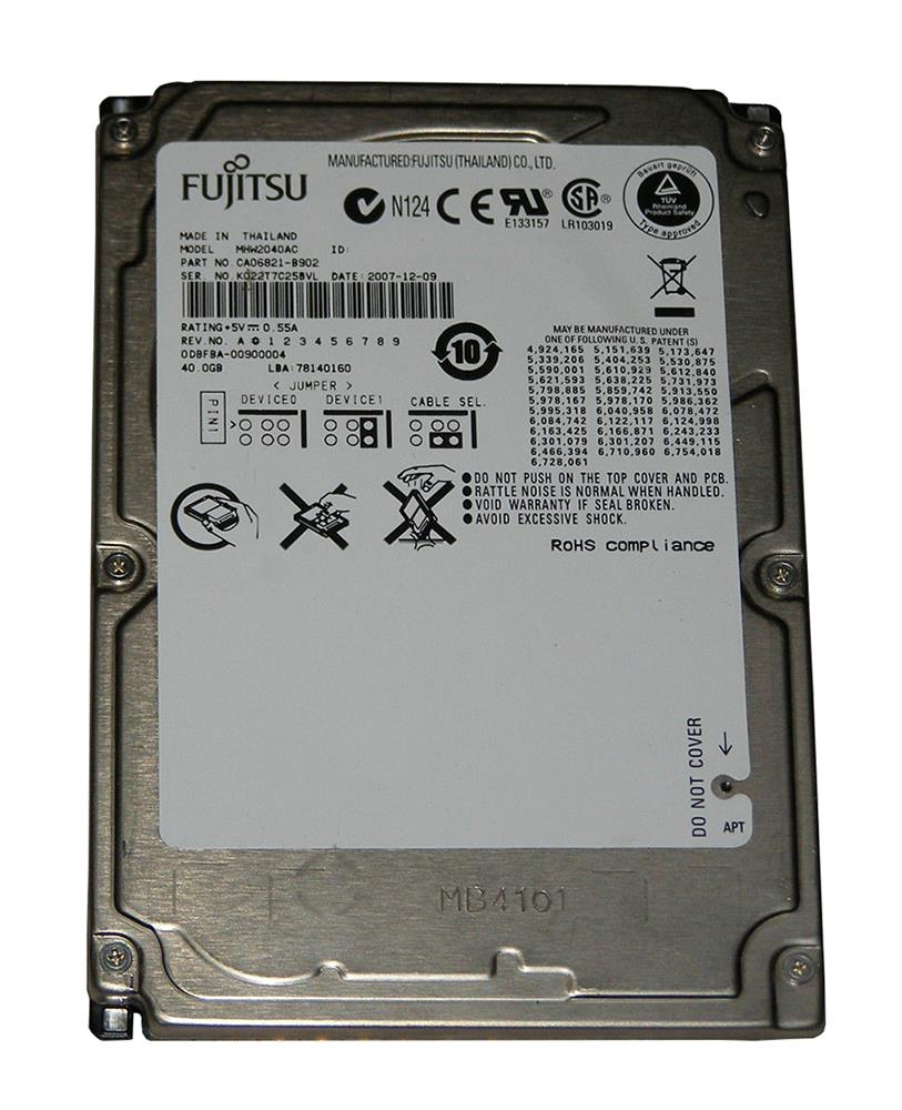 MHW2040AC Fujitsu Mobile 40GB 4200RPM ATA-133 8MB Cache 2.5-inch Internal Hard Drive